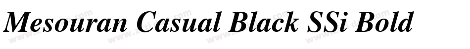 Mesouran Casual Black SSi Bold Italic字体转换